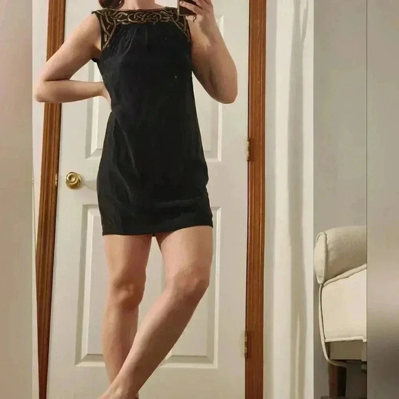 Ted Baker beaded Black silk dress - Picture 6 of 8